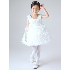 Discount Ball Gown Short Bubble Skirt Ruffle First Communion Dresses