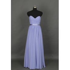 Discount Sweetheart Sleeveless Floor Length Chiffon Bridesmaid Dresses