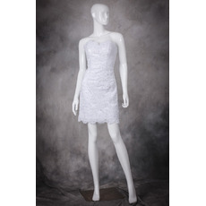 Discount Informal Sheath/ Column Sweetheart Short Lace Wedding Dresses