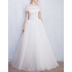 Classic Ball Gown Strapless Wedding Dresses with Detachable Wraps