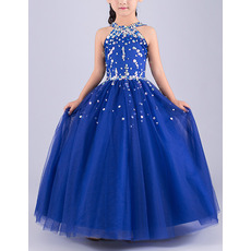 Affordable Ball Gown Sleeveless Floor Length Flower Girl Dresses