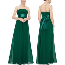 Discount Strapless Floor Length Chiffon Bridesmaid/ Wedding Party Dress