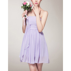 Sexy Empire Strapless Mini Chiffon Bridesmaid/ Homecoming Dresses