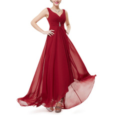 Discount Sweetheart High-Low Chiffon Bridesmaid Dresses with Straps