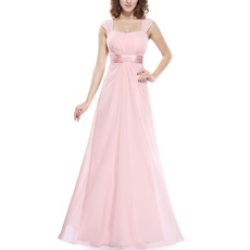 Floor Length Chiffon Bridesmaid Dresses with Straps