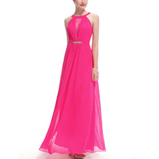 Discount Sleeveless Floor Length Chiffon Bridesmaid/ Evening Dresses