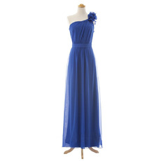 One Shoulder Floor Length Chiffon Bridesmaid Dresses