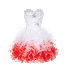 Sexy Sweetheart Short Organza Bubble Skirt Cocktail Party Dresses