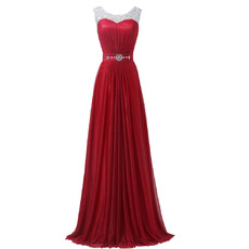 Formal Floor Length Satin Rhinestone Evening/ Prom/ Party Dresses