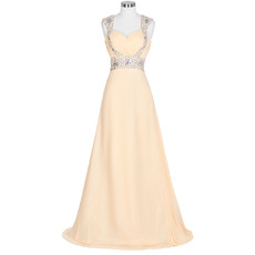 New Sweetheart Floor Length Chiffon Evening Dresses with Straps