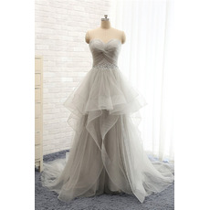 Discount Sweetheart Sweep Train Organza Evening/ Prom Dresses