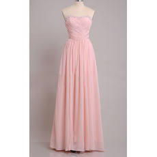 Inexpensive Sweetheart Floor Length Chiffon Evening/ Prom Dresses