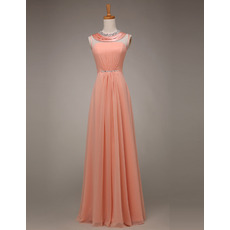 Elegant Sleeveless Floor Length Chiffon Evening/ Prom/ Party Dresses