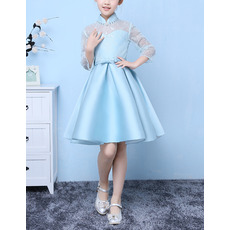 Adorable Short Easter/ Spring Girls Dresses with Long Lace Sleeves