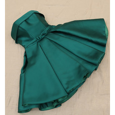 A-Line Strapless Short Satin Homecoming/ Party Dresses