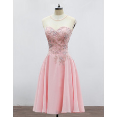 Elegant Sweetheart Mini/ Short Chiffon Homecoming/ Party Dresses