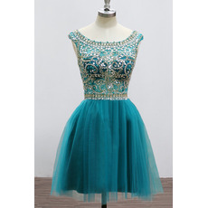 Short Organza Rhinestone Homecoming/ Party Dresses