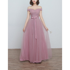 Elegant Off-the-shoulder Sweetheart Floor Length Bridesmaid Dresses