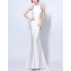 Discount Sheath Sleeveless Floor Length Satin Evening Dresses