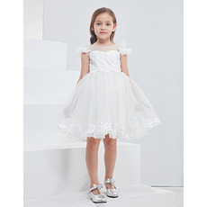 Discount Sleeveless Mini/ Short Organza Flower Girl Dresses