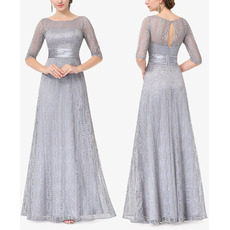 New Long Lace Mother of the Bride Dresses with Half Sleeves