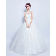 Discount Ball Gown Sleeveless Floor Length Satin Wedding Dresses