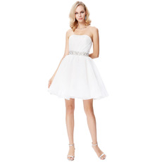 Sexy A-Line Strapless Mini/ Short Homecoming/ Graduation Dresses