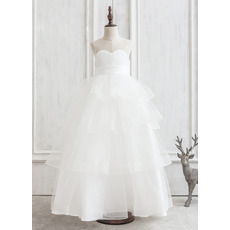 Ball Gown Floor Length Organza Flower Girl Dresses