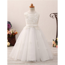 Adorable Ball Gown Floor Length Flower Girl/ First Communion Dresses