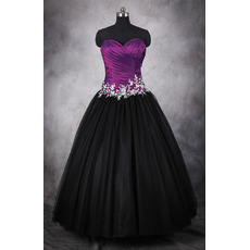 Inexpensive Ball Gown Sweetheart Floor Length Prom/ Quinceanera Dress