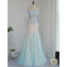 Discount Mermaid Sweetheart Long Lace Multi-Color Prom/ Formal Dresses