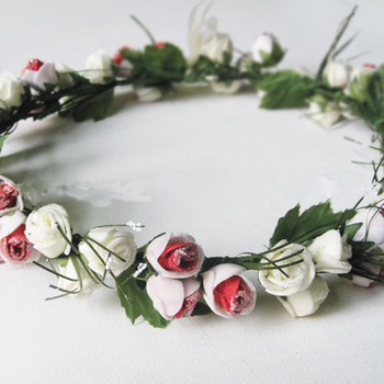Beautifully Simulation of Small Rose Bride Hair Ornaments / Garland / Wreath