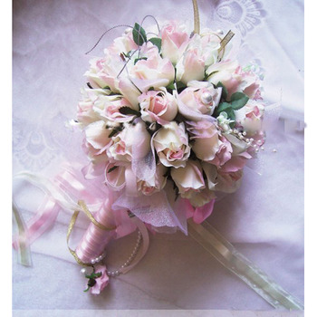 Delicated Dreamlike Villatic Rosebuds Bride Bouquet - Champagne