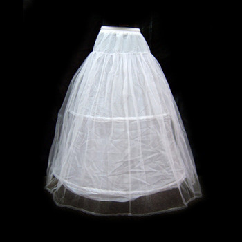 White 2 Layered Wedding Petticoats