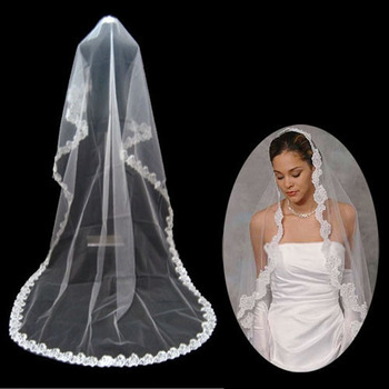 1 Layer Cathedral Length Wedding Veil