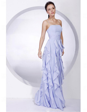 Sheath Long Evening Dress / Affordable Chiffon Prom Dress