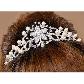 Alloy With Pearl Bridal Wedding Tiara