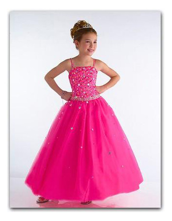 Pretty Discount Spaghetti Straps Sequin Easter/ Flower Girl Dresses