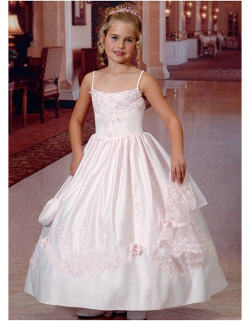 Ball Gown Spaghetti Straps First Communion Dresses with Jackets