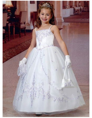 Adorable Ball Gown Spaghetti Straps First Communion Dress with Jacket