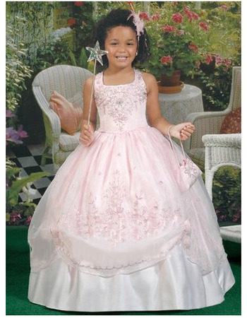 Discount Custom Ball Gown Full Length Taffeta First Communion Dresses