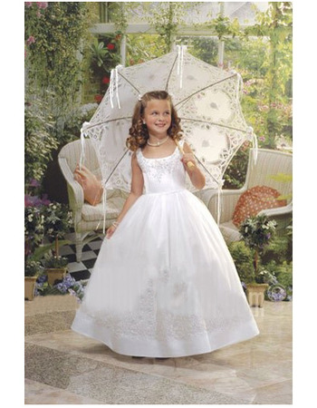 Stunning Ball Gown Full Length Taffeta First Communion Dresses