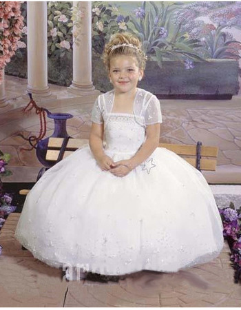 Affordable Ball Gown Organza First Holy Communion Dresses with Jackets