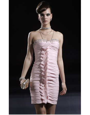 Designer Tiered Short Holiday Dresses/ Discount Column Pink Homecoming Dresses