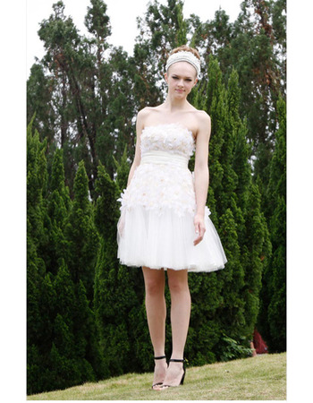 Applique Organza Short Cocktail Dresses/ Designer A-Line Organza Party Dresses