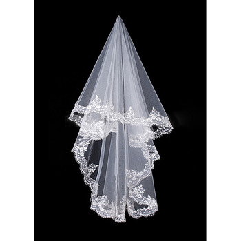1 Layer Ballet with Lace Ivory Wedding Veils