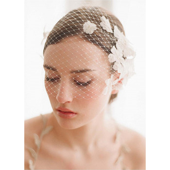 Classic White Tulle Fascinators/ Headpieces/ Birdcage Veils for Brides