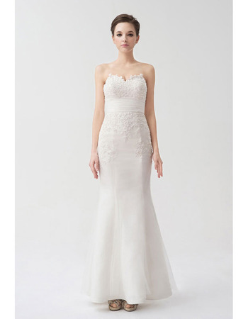 Fall Mermaid/ Trumpet Sweetheart Court Train Wedding Dresses