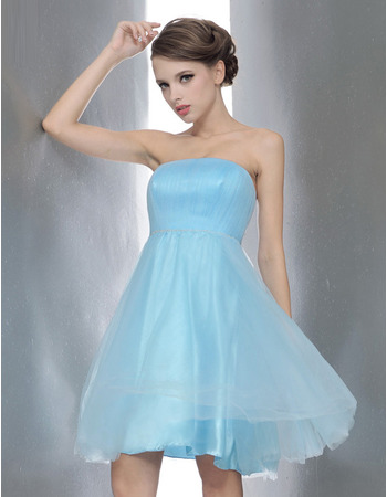 Pretty Princess Strapless Short Bridesmaid/ Homecoming/ Cocktail Dresses