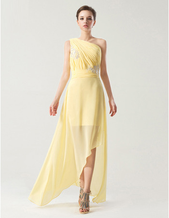 Spring/ Summer One Shoulder Asymmetric Chiffon Bridesmaid Dresses